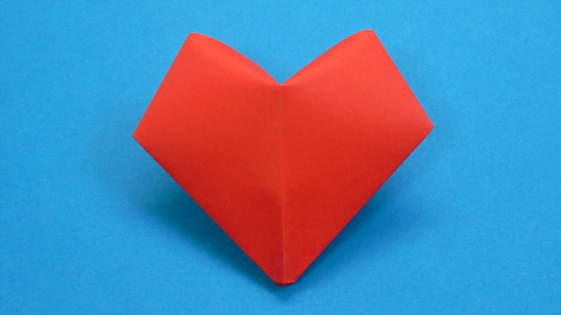 Как сделать Объемное Сердце из бумаги без клея | Простое оригами Сердечко своими руками смотреть онлайн