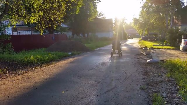 Тест тележки для гироскутера. Первый выезд :-))) смотреть онлайн