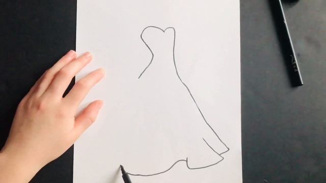 Как НАРИСОВАТЬ Платье Принцессы карандашом Своими руками Простые домашние рисунки смотреть онлайн