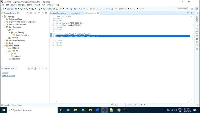Java Servlet Application for Login Page смотреть онлайн