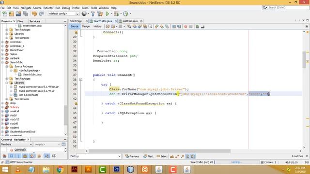 Java JDBC Search using Mysql Database смотреть онлайн