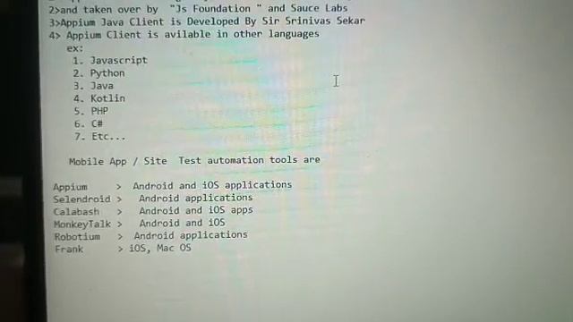 Appium history and supported programming languages and other tools for mobile application testing смотреть онлайн