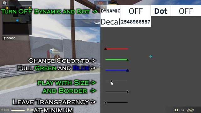 Crosshair Counter Blox Remastered Settings #Roblox #counterblox #crosshairs смотреть онлайн