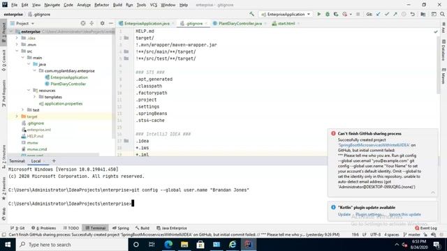 Fix Git Please Tell me who you are in IntelliJ IDEA смотреть онлайн