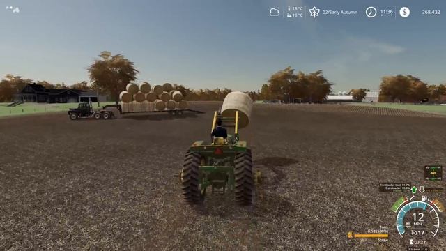 HIGH STACKING STRAW BALES......JUST BECAUSE | UMRV 1980s Roleplay MP Server | Farming Simulator 19 смотреть онлайн