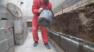 Строим бассейн  из блоков и показываем все этапы строительства. Часть 2