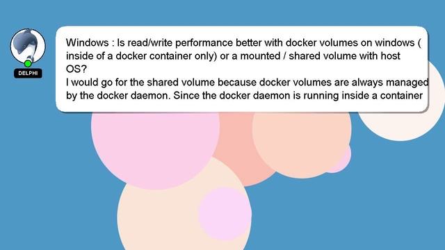 Windows : Is read/write performance better with docker volumes on windows (inside of a docker conta смотреть онлайн