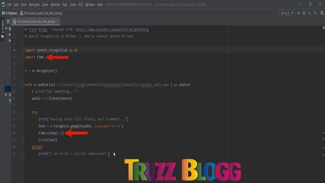 CONVERTIR ARCHIVO DE AUDIO EN TEXTO CON PYTHON????Cómo pasar de ARCHIVO DE AUDIO a TEXTO en Python смотреть онлайн