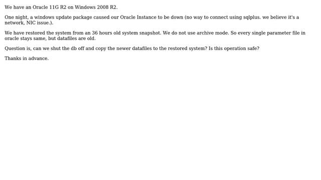Databases: Copying Oracle datafiles to a system clone смотреть онлайн