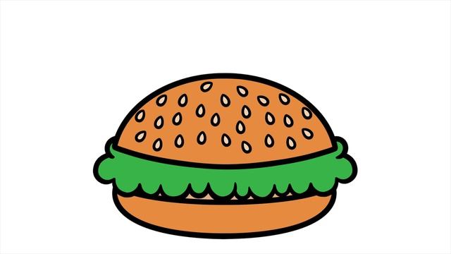 Safari Animals make a Hamburger Together! | Drawing and Coloring a Cheeseburger смотреть онлайн
