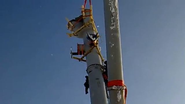 Монтаж элемента конструкции опоры №7 смотреть онлайн