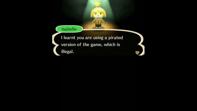 Animal Crossing: New Leaf - Anti-Piracy screen (Isabelle) смотреть онлайн