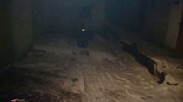 Самодельный снегоход из квадроцикл Мотоленд 250С. Первый выезд. смотреть онлайн