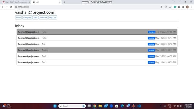Project 3 | Mail | CS50’s Web Programming with Python and JavaScript | By Harmeet Singh смотреть онлайн