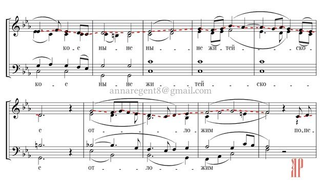 ХЕРУВИМСКАЯ ПЕСНЬ, муз. Г.Львовского - Сопрановая партия смотреть онлайн