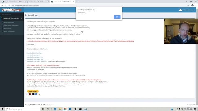 TRIGGERcmd agent on Arch Linux смотреть онлайн