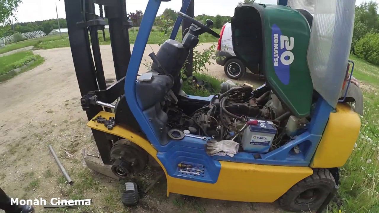 Вилочный погрузчик. Ремонт Komatsu FG20C-12. Травма, расколол ноготь, пошла кровь. Mobilni Mechanicy смотреть онлайн