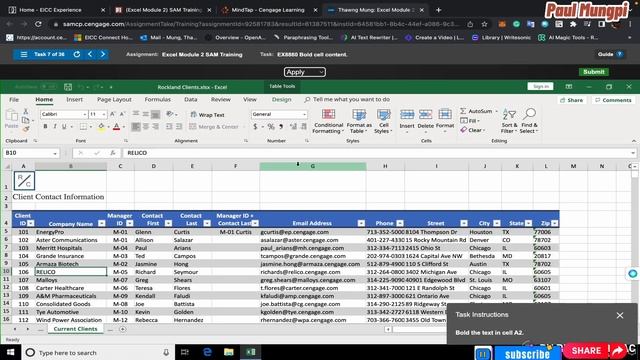 Excel Module 2 SAM Training (1 - 12) смотреть онлайн