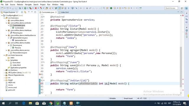 Como hacer un CRUD en Java Spring Boot y MySQL - Actualizar смотреть онлайн