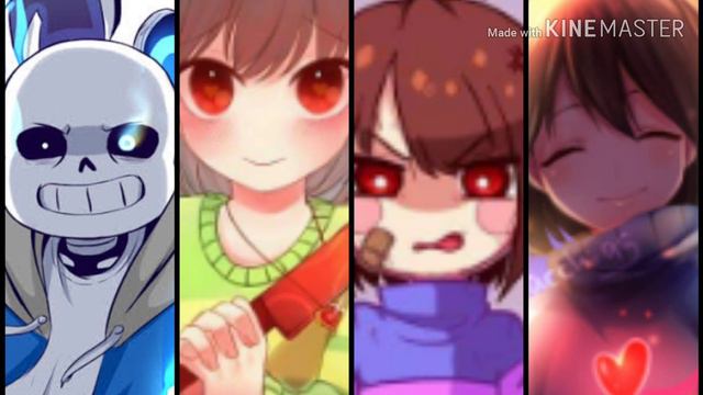 Stronger Than You Trio { Sans / Chara / Frisk / Swap Frisk}