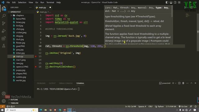 Simple Thresholding | OpenCV-Python Computer Vision | Malayalam Tutorial | Part-18 смотреть онлайн