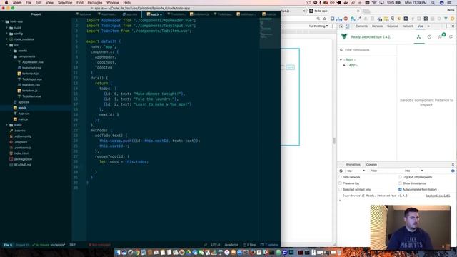 Part 4 - Vue.js Tutorial - Build a Todo App with Vue.js смотреть онлайн