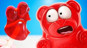 Переплавил медведя и сделал лапочки на палочке | Провел 4 опыта с медведем Валерой