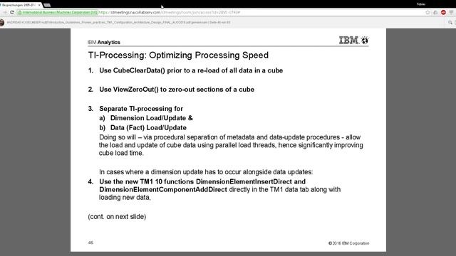 Introductory Guidelines and Proven practices for TM1 Configuration, Architecture & Design part2 смотреть онлайн