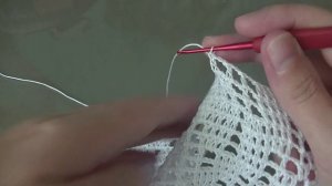 Скатерть в технике филейного вязания " Подснежник ". Часть 2.