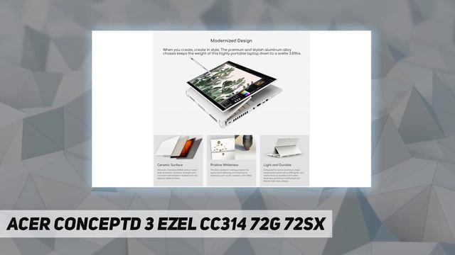 Acer ConceptD 3 Ezel CC314 72G 72SX - Review 2023 смотреть онлайн