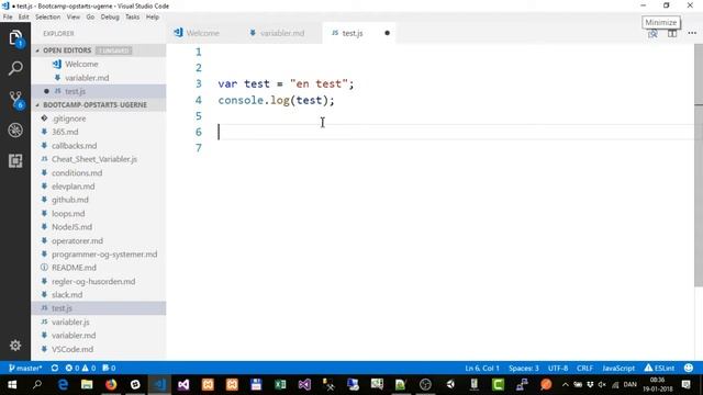 NODE WI 81, Bootcamp - variabler смотреть онлайн