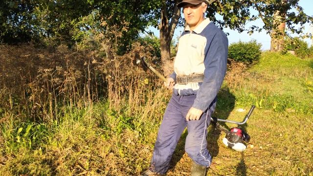 Чем косить осеннюю жёсткую сухую траву? смотреть онлайн