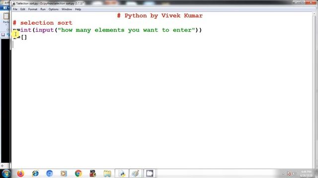 Data structure in python (Selection Sort) смотреть онлайн