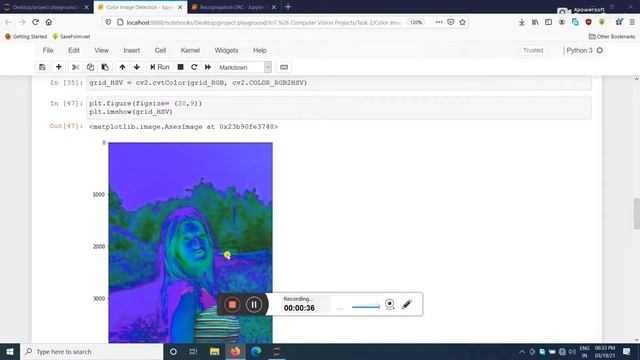 Color image detection ||Detecting colors (Hsv Color Space) - Opencv with Python смотреть онлайн