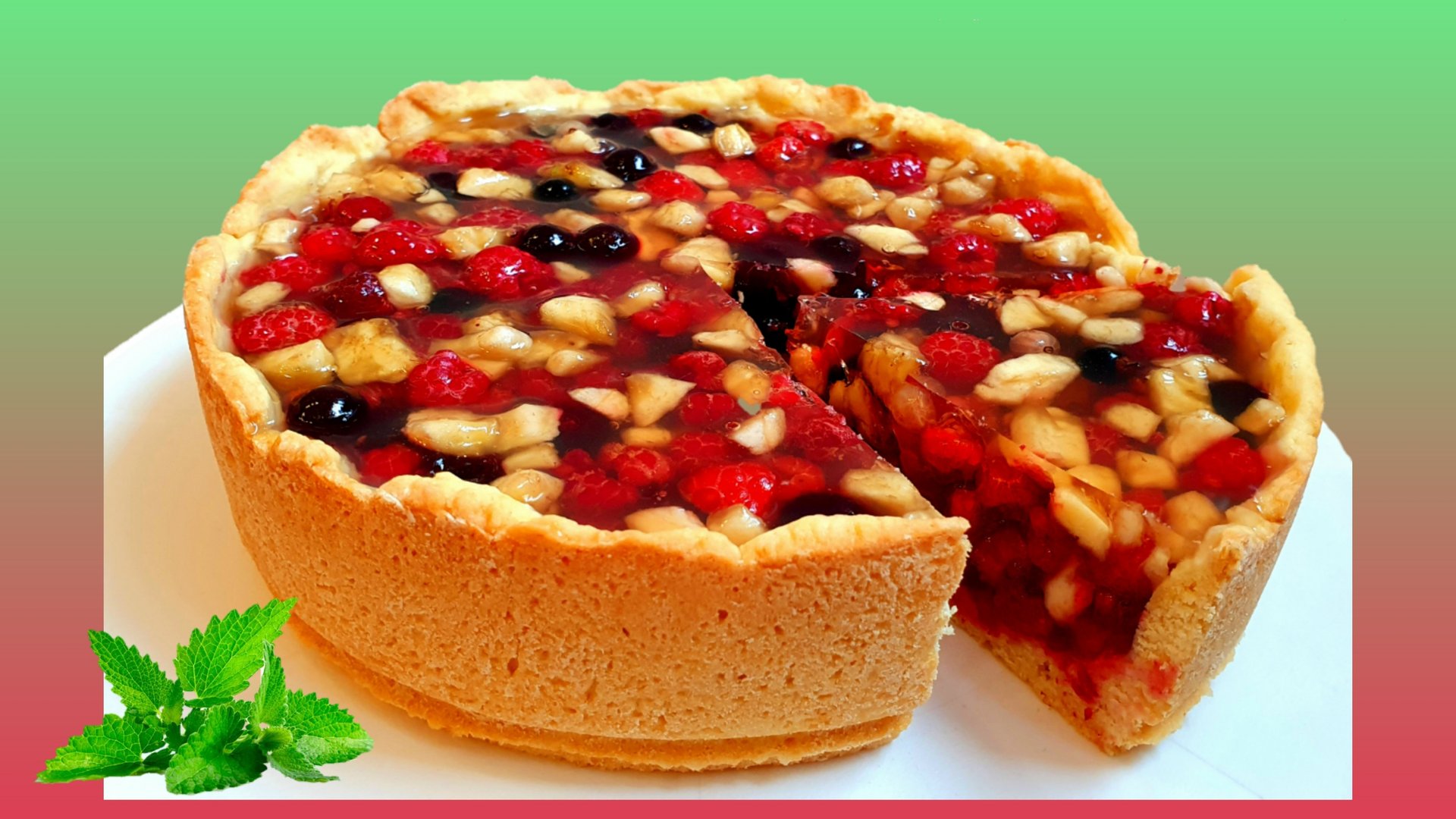 Песочный пирог с ягодами и желе смотреть онлайн