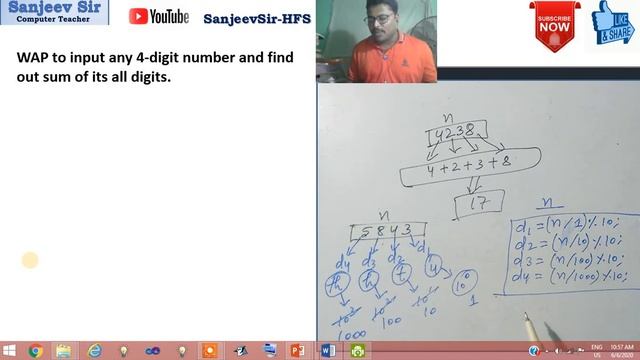 [Java Simple Program] WAP to input 4 digit number and find sum of its digits смотреть онлайн