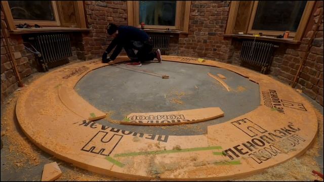 Строгая окружность из наливных полов. Фрезеровка.