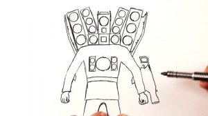 Как нарисовать Обновленный Титан Спикермен