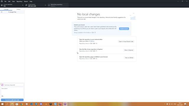 Создание, слияние и удаление веток в GitHub Desktop смотреть онлайн