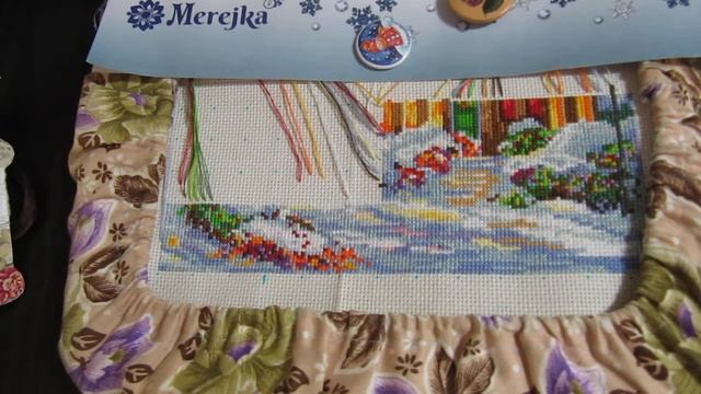 41. Вышивка крестом. Мережка "Рождественская ночь" Отчет 1 ✂ смотреть онлайн