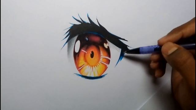 How To Draw Anime Eyes ( Simple Drawing tools) смотреть онлайн