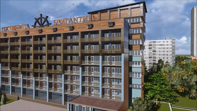 Визуализация видео облета фасада гостиницы смотреть онлайн