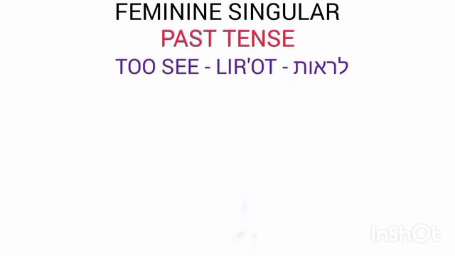 TO SEE- PRESENT, PAST AND FUTURE TENSE IN HEBREW. смотреть онлайн