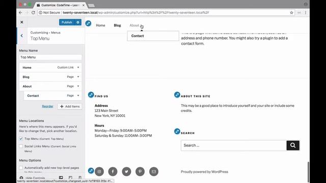 No-Code Customization of the WordPress Twenty Seventeen Theme, Part 6: Customizing the Menu смотреть онлайн