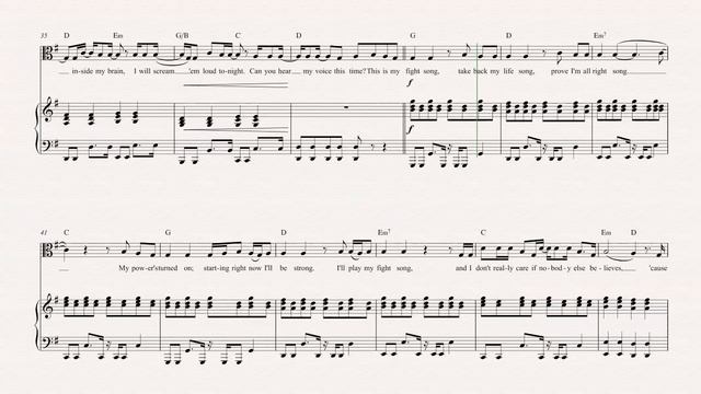 Viola - Fight Song - Rachel Platten - Sheet Music, Chords, & Vocals смотреть онлайн