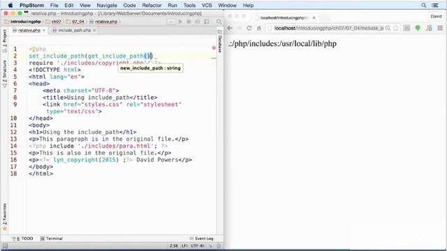 Examining the include path смотреть онлайн