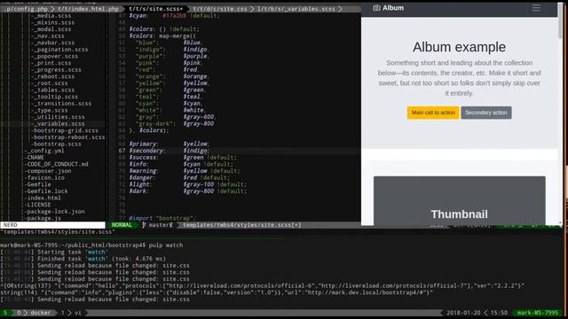 Bootstrap4 build pipeline with livereload and pulp смотреть онлайн