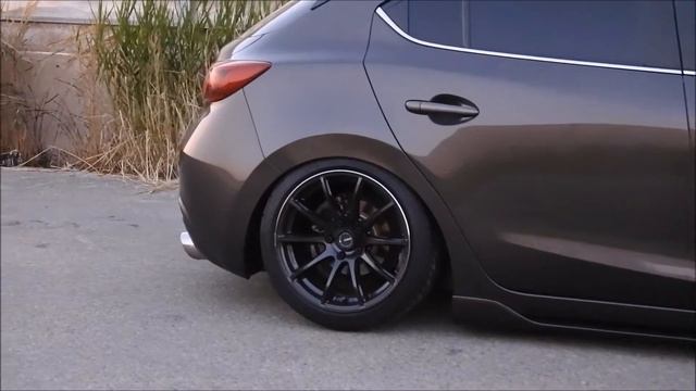 RAYS 57transcend 17in 9.5J on mazda axela. смотреть онлайн