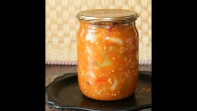 Салат на зиму Мозаика из фасоли и баклажан смотреть онлайн