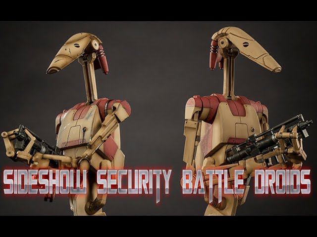 Обзор на фигурки Sideshow Security Battle Droids
